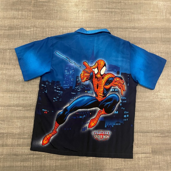2002 Spider-Man Button Up T-Shirt - Picture 5 of 5